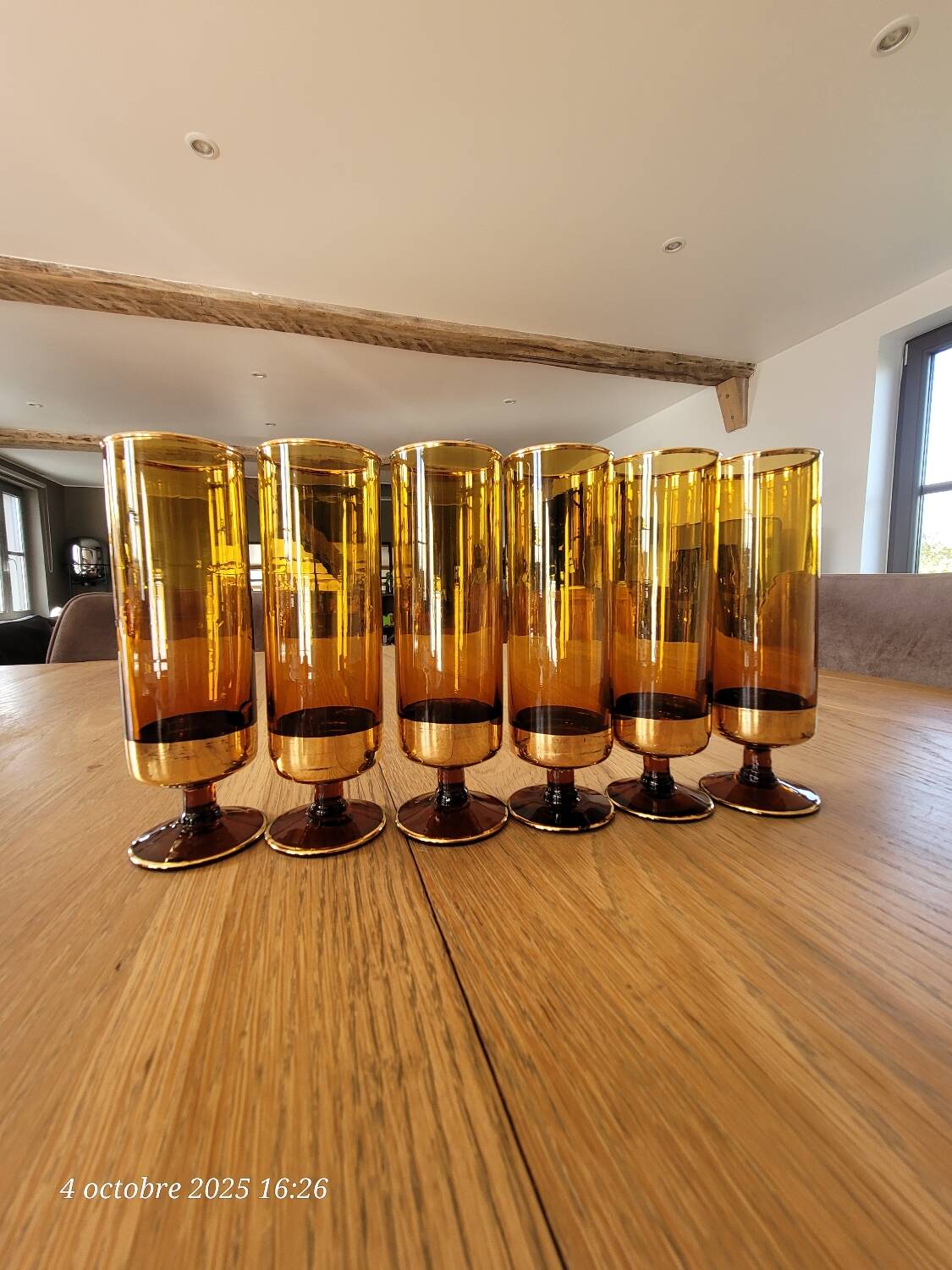 6 flûtes à champagne Vintage