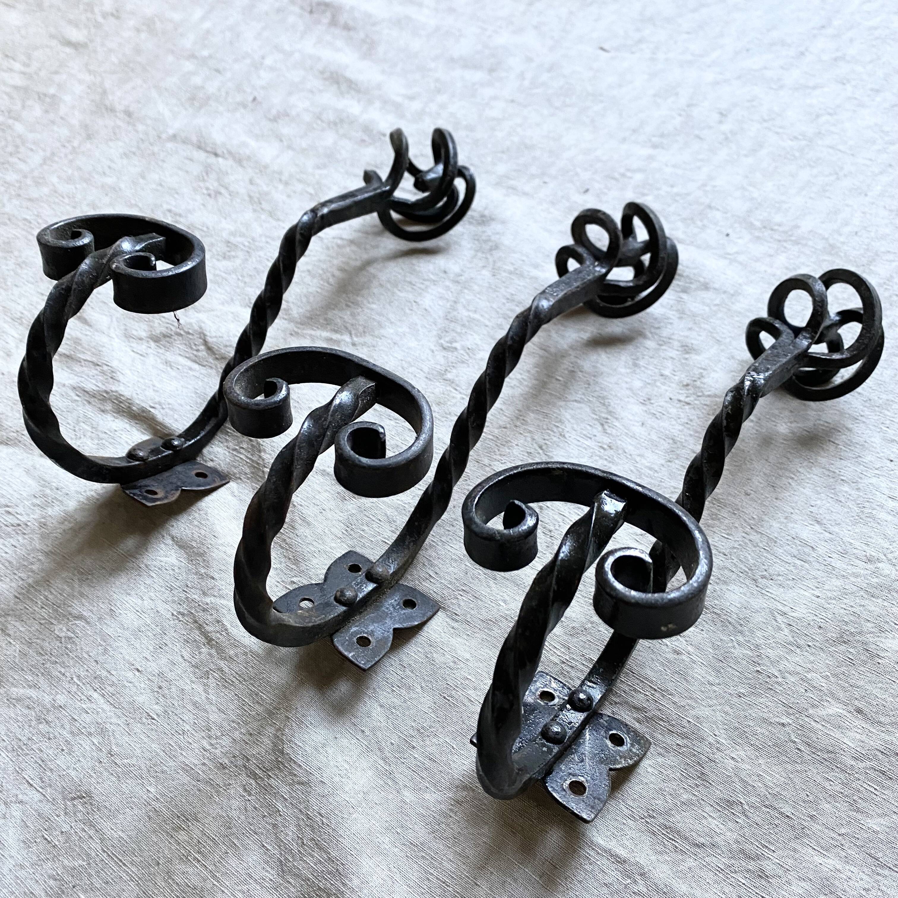 Wrought iron wall hooks
