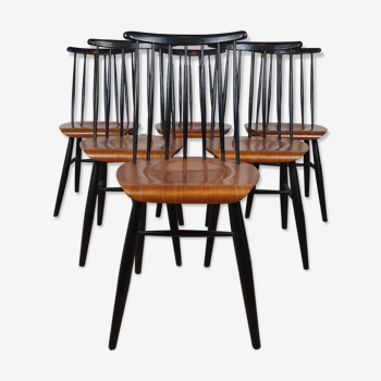 Set 6 Fanett chairs by Ilmari Tapiovaara