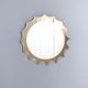 Postmodern sun shaped bronze wall mirror, italy