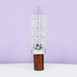 Vintage veneer rosewood wall lamp glass kelp