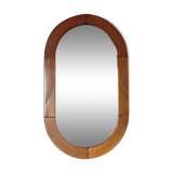Oval pine mirror