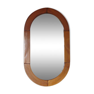 Miroir ovale en pin