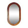 Oval pine mirror