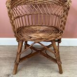 Small wicker armchair for children