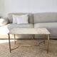 Brass and marble coffee table
