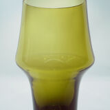 Vase en verre vert Riihimaen Lasi Oy