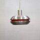 Old Danish space age design lamp in alu and orange inside.