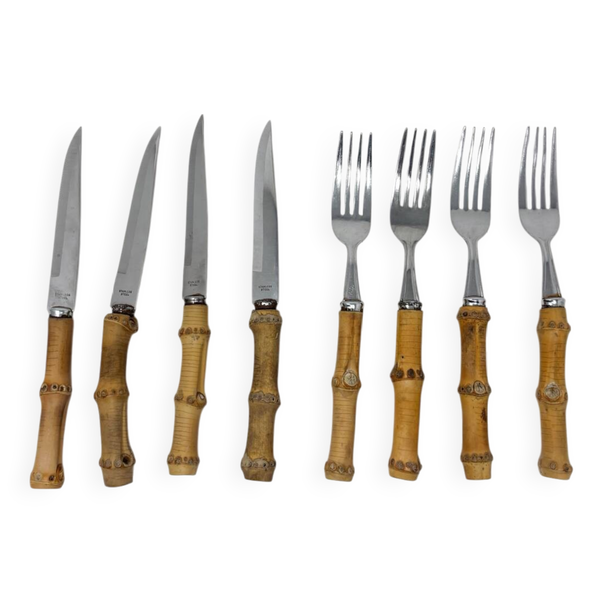 Bamboo Cutlery Set for 4 People