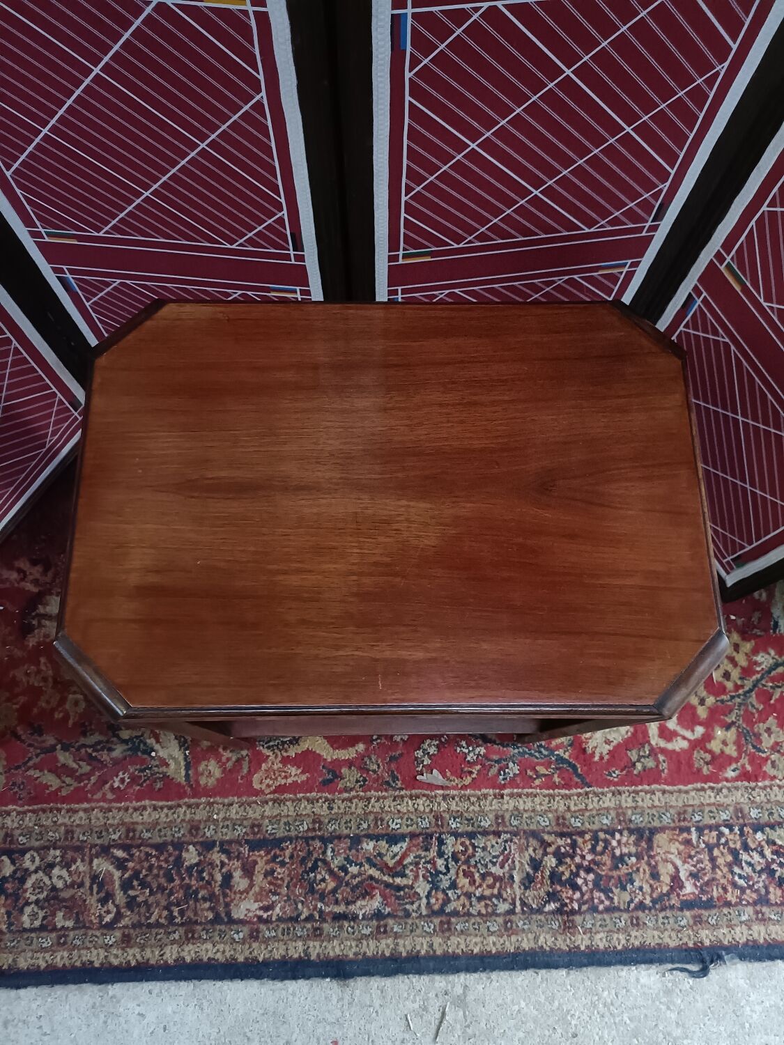 Old small art-deco pedestal table