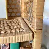 Vintage rattan shelf