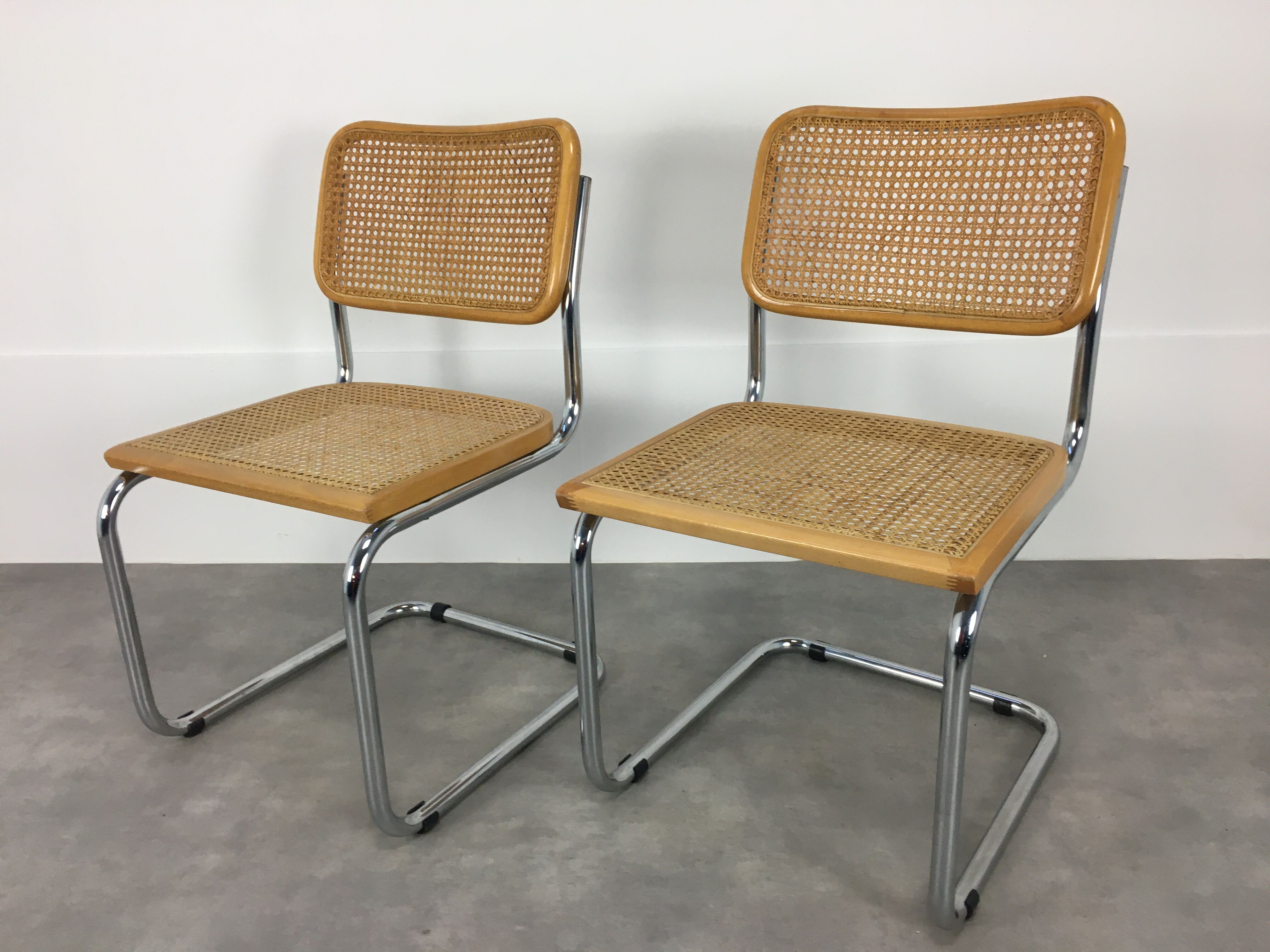 Set of 2 chairs Cesca B32 by Marcel Breuer