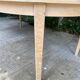 Table à manger scandinave ronde extensible rénovée en bois brut 210cm