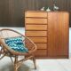 Easy Chair Hand-Woven in Wicker Rattan, Italy 1950s