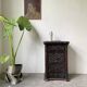 Commode XIXème pin noirci sculpté