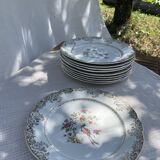 Lot de 10 assiettes vintage françaises – Digoin Sarreguemines, collection