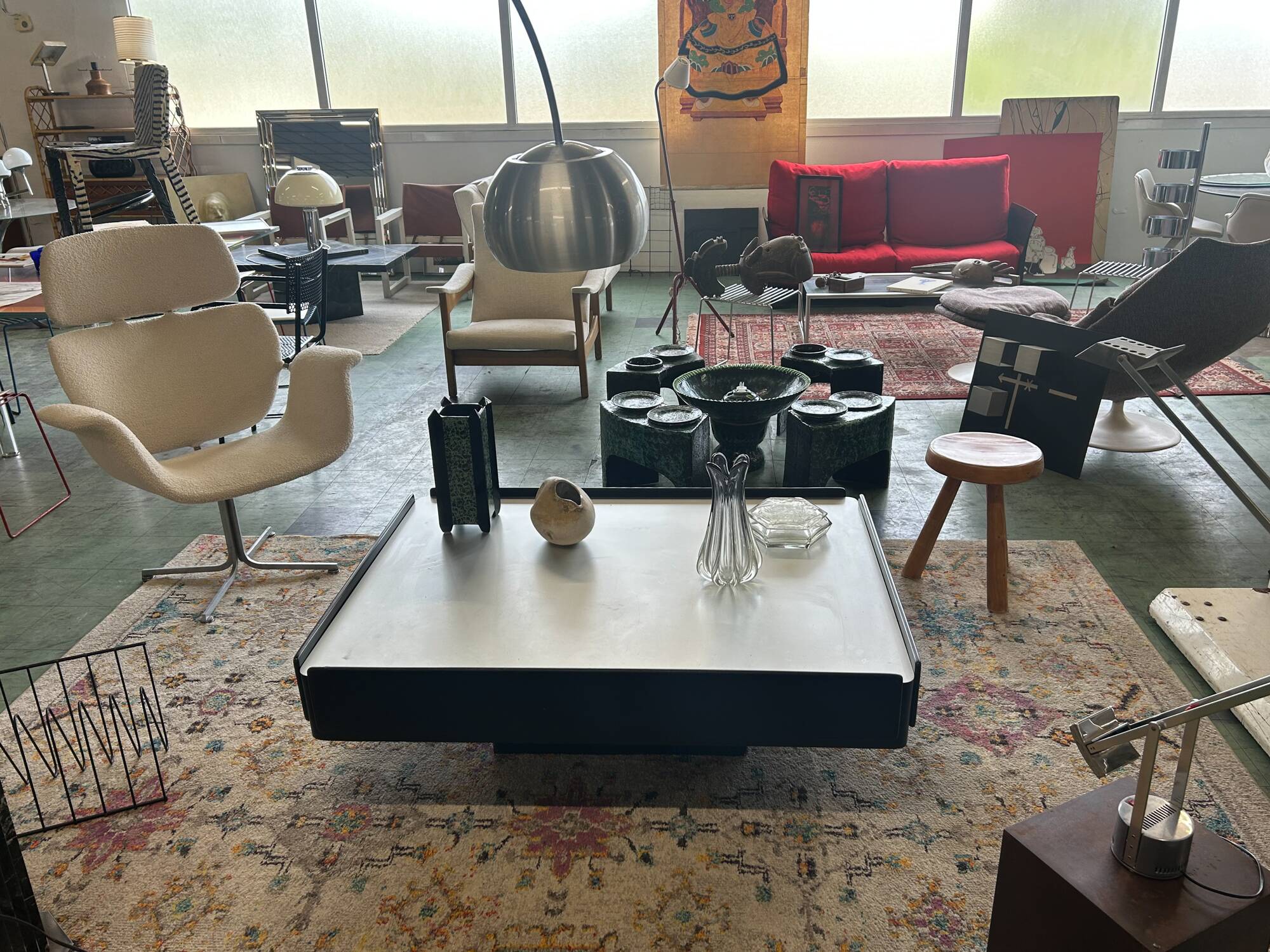 Table basse noire Vico Magistretti pour Gavina 1960