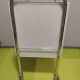 Medical trolley stainless steel, white lacquered 4 drawers