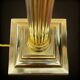 Neoclassical lamp base with fluted column in polished solid brass – 1960s-70s