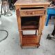 Beautiful antique nightstand in walnut with a marble top from the late 19th century.