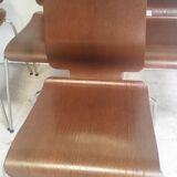 Set of 6 Danish thermoformed chairs