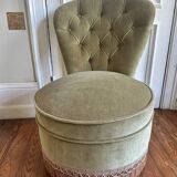 Fauteuil crapaud en velours