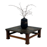 1960s Coffee Table made of Oak and Norwegian Sell Pillarguri Slate