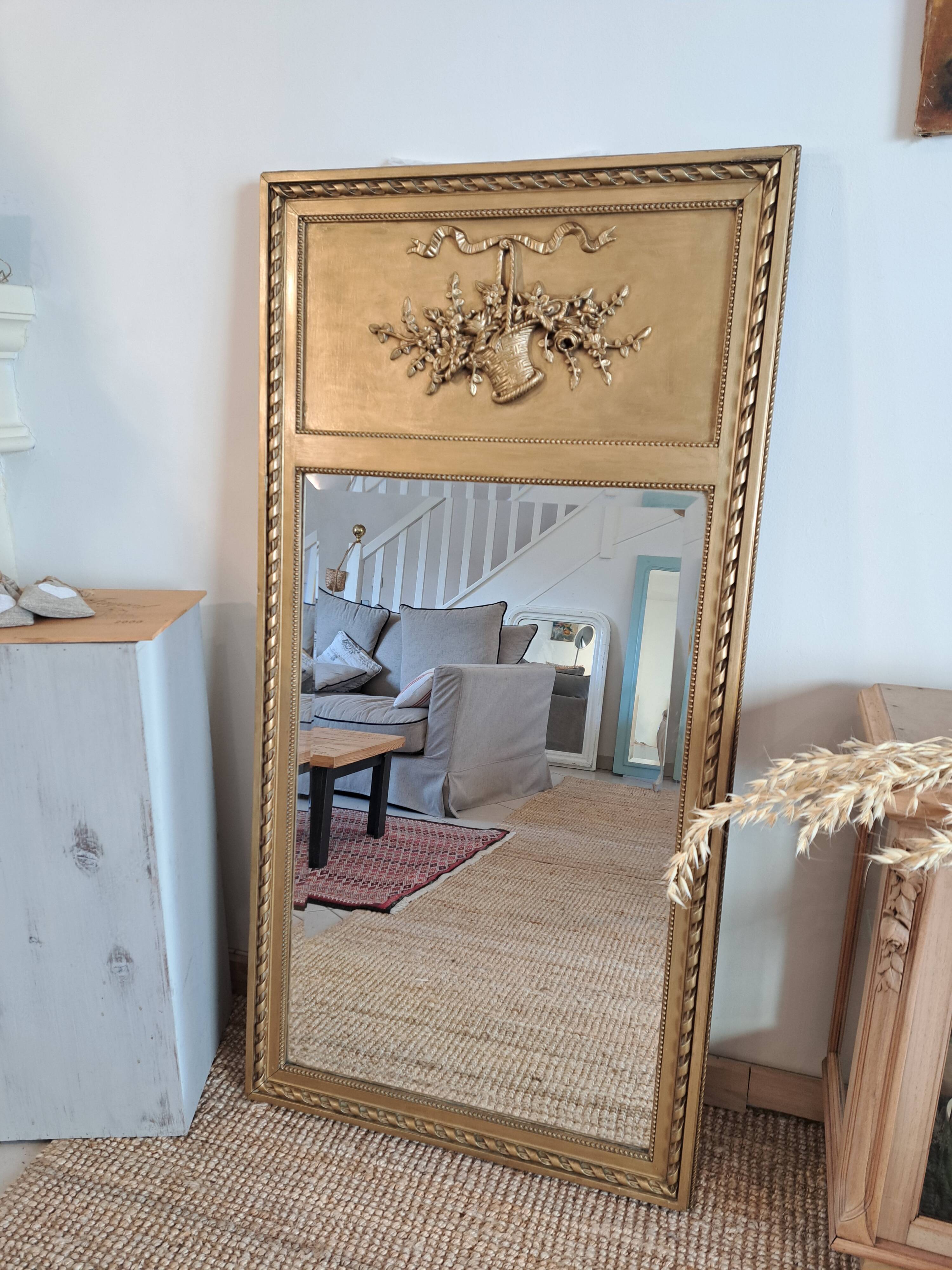 Trumeau mirror in Louis XVI style