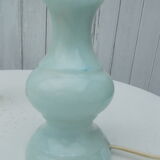 Pair of light blue alabaster lamps