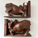 Pair of Scandinavian teak bookends