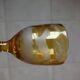 3 amber liquor glasses in Bohemian crystal