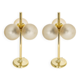 Pair of large brass table lamps by Kaiser, Germany, 1970s.