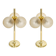 Pair of large brass table lamps by Kaiser, Germany, 1970s.