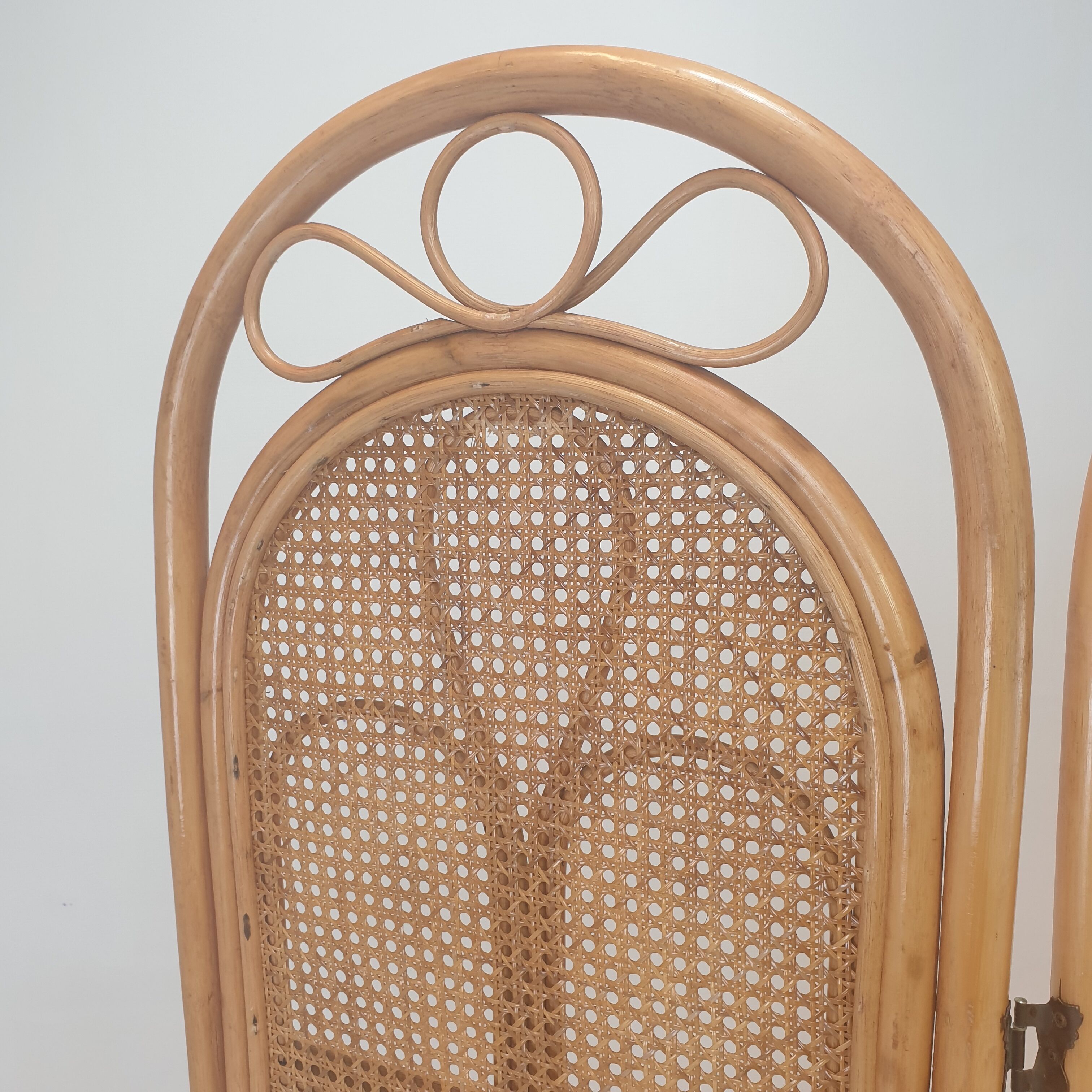 Italian rattan and wicker room divider 1960s