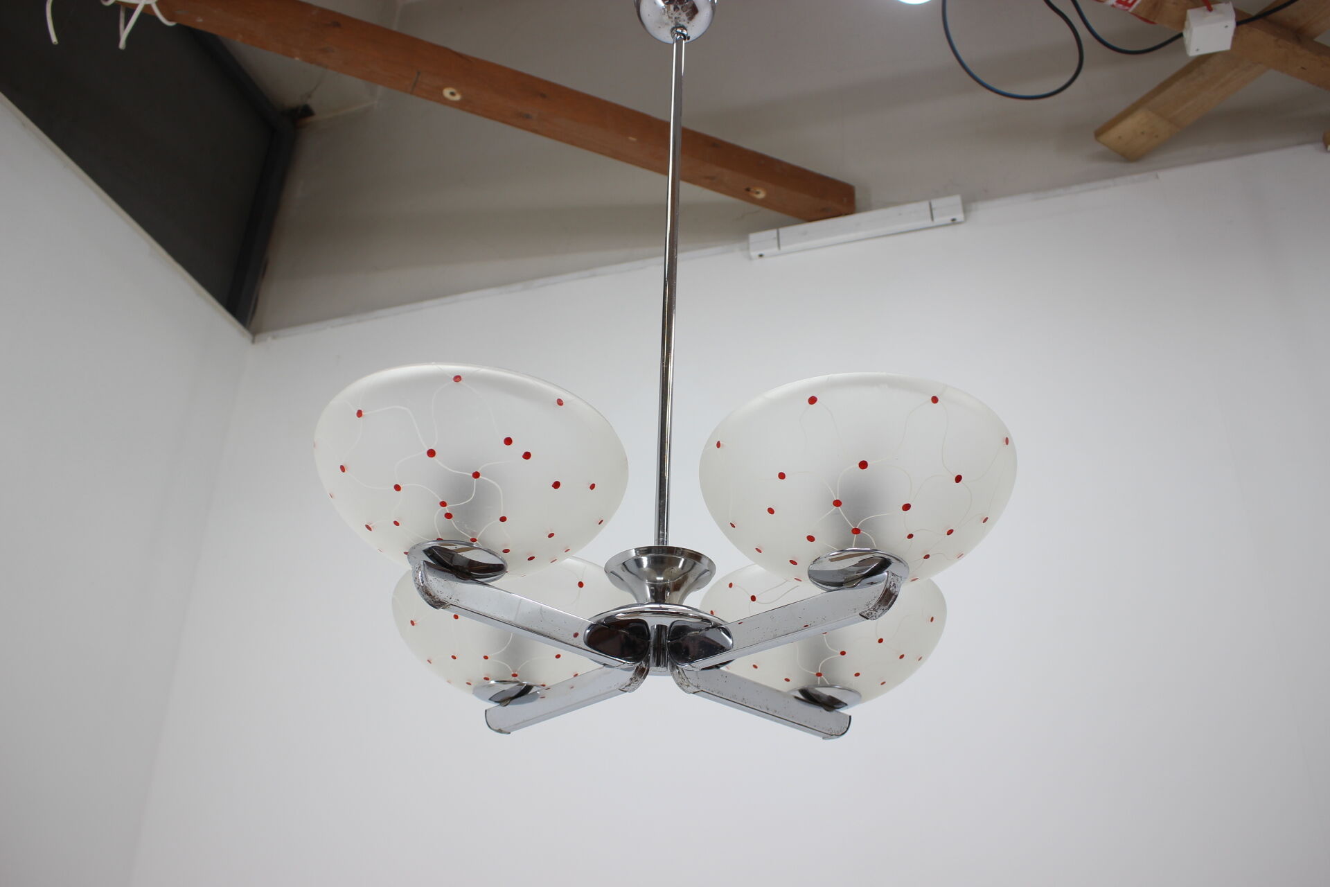 Mid-century chrome chandelier, 1960´s.
