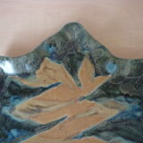 Tray in stoneware