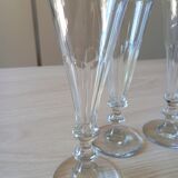 Set of 4 crystal champagne flutes