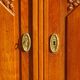 Vintage oak sideboard with sentry boxes and mirror