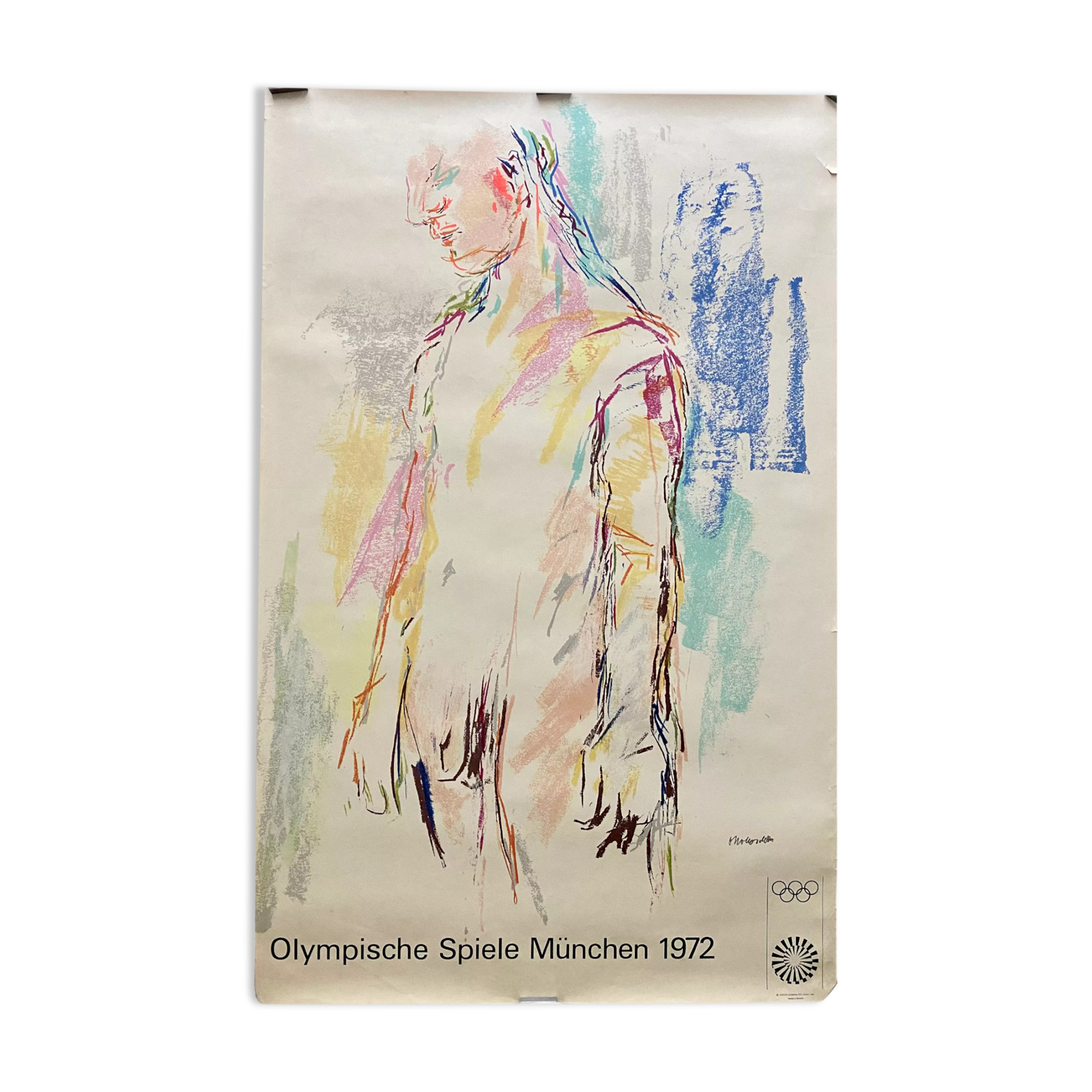 Oskar Kokoschka - original poster for the 1972 Munich Olympics - Olympia edition