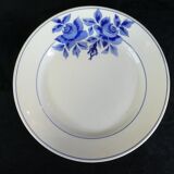 Set de 4 assiettes bleu Limoges modèle Taurion