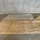 Vintage coffee table in curved transparent plexiglass – 70s/80s