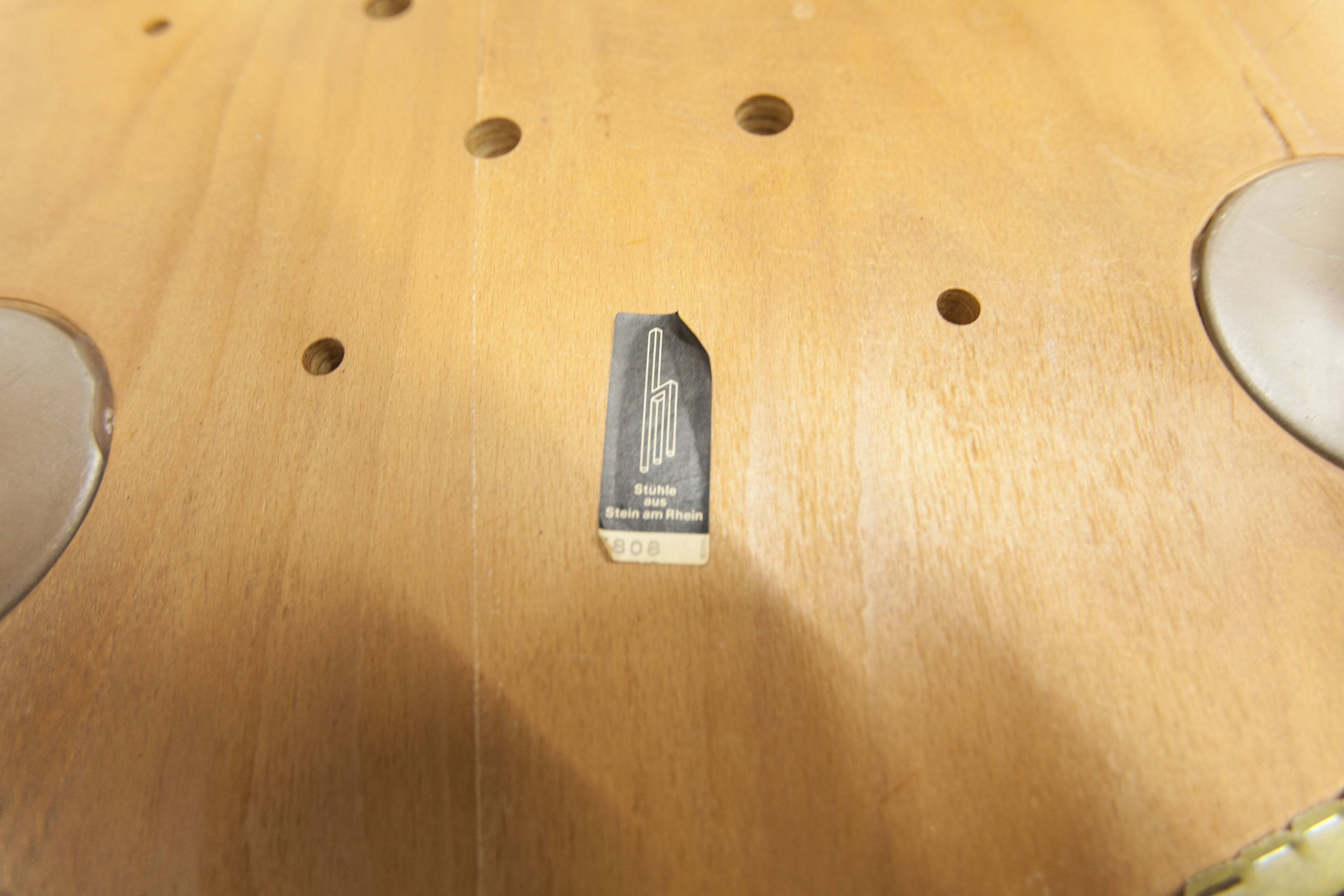 Bruno Rey solid beech bridge armchair for Dietiker 1960 green