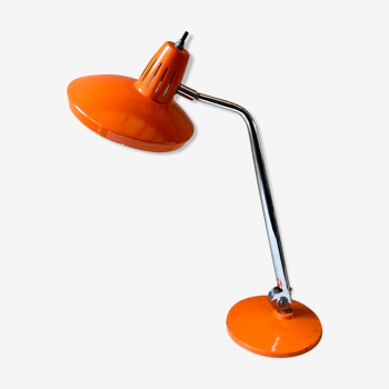 Lampe de bureau Fase Madrid design vintage années 70 orange