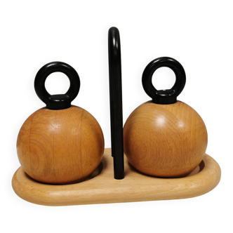 Pepper and salt grinders designed by jörgensen and nissen for bodum Denmark