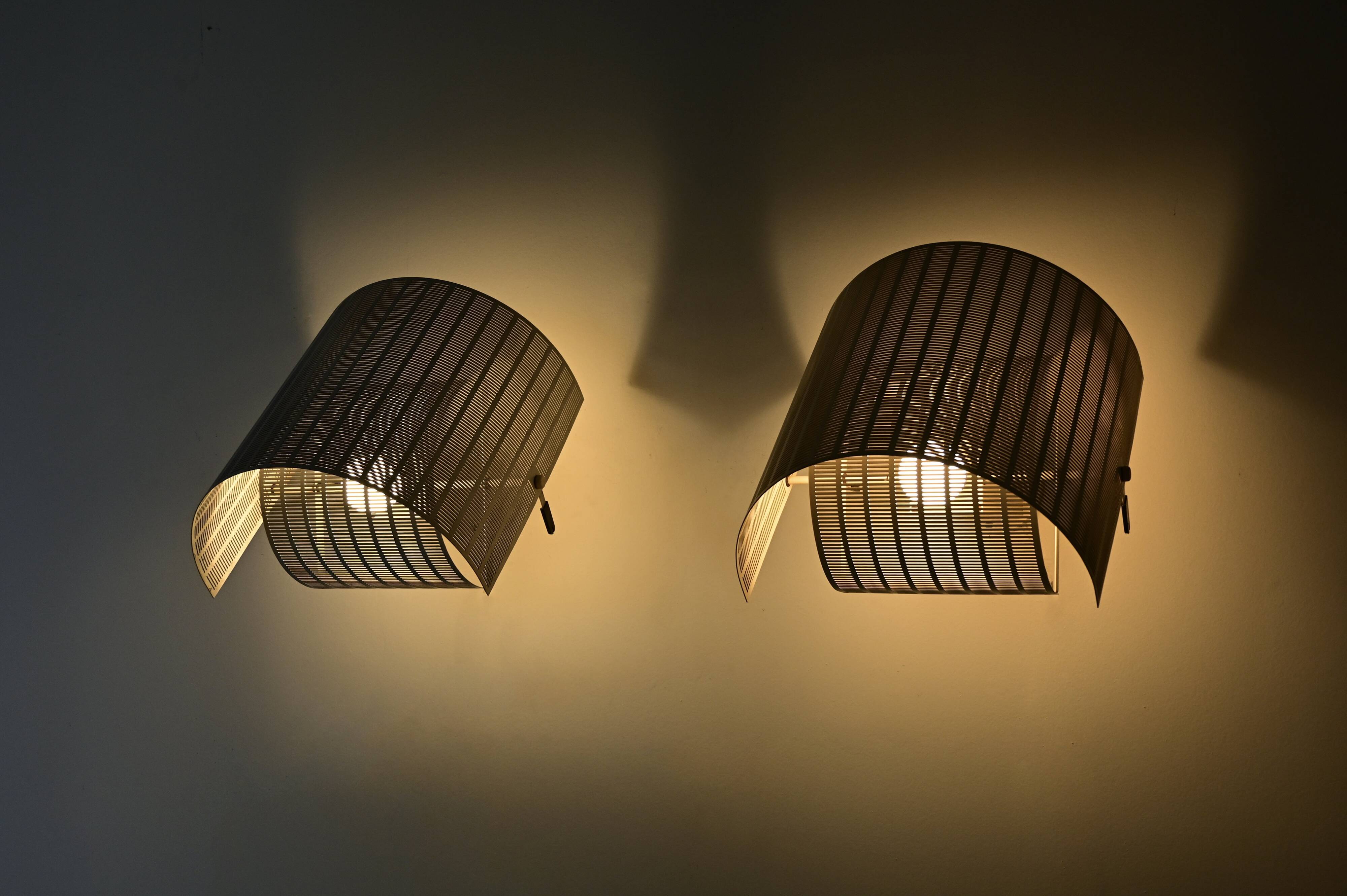 Pair of Shogun Wall Lights by Mario Botta for Artemide, 1980s.