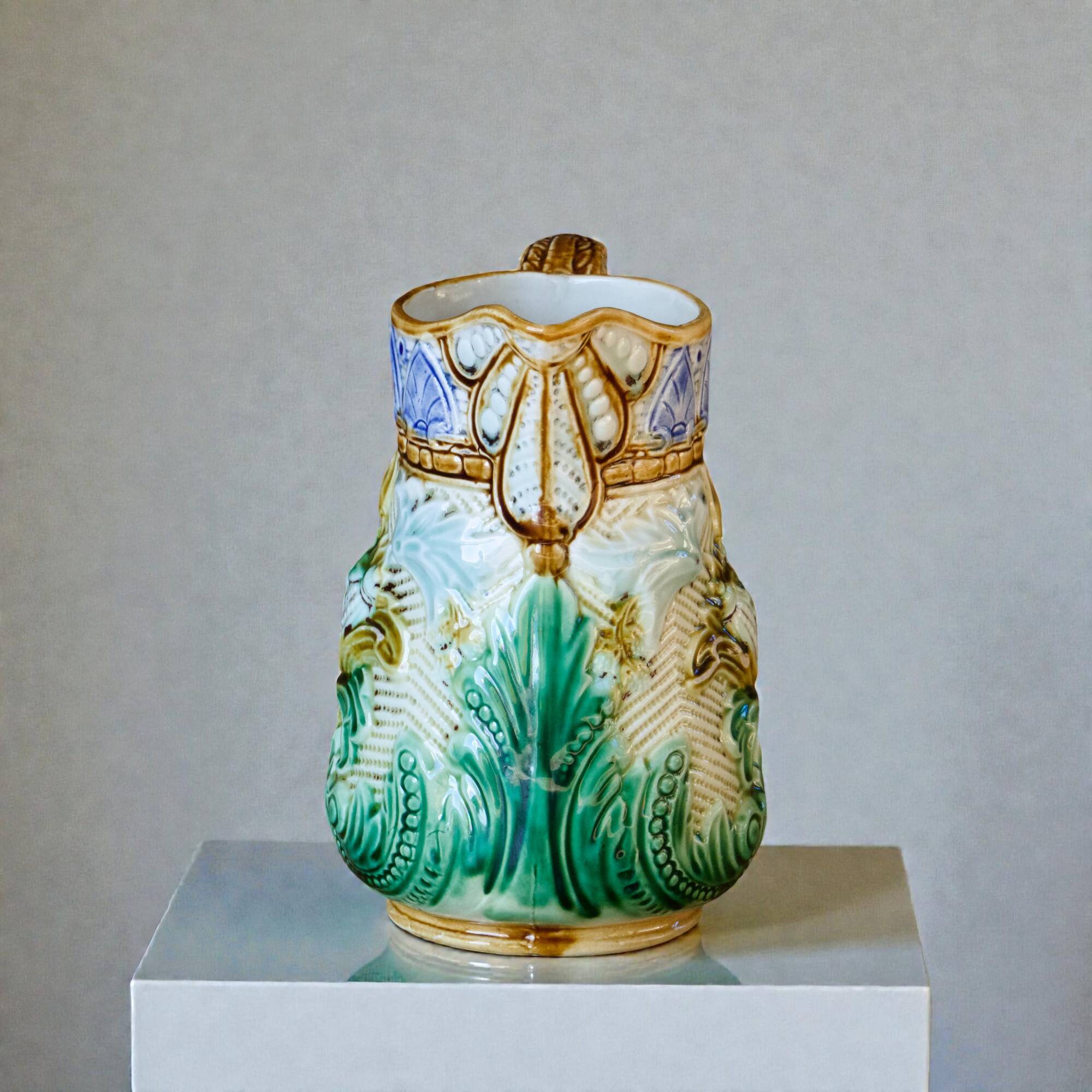 19th century Eastern European earthenware carafe/pitcher