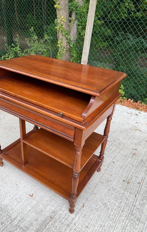 Bureau secrétaire Bonheur du jour en bois massif avec tablette coulissante