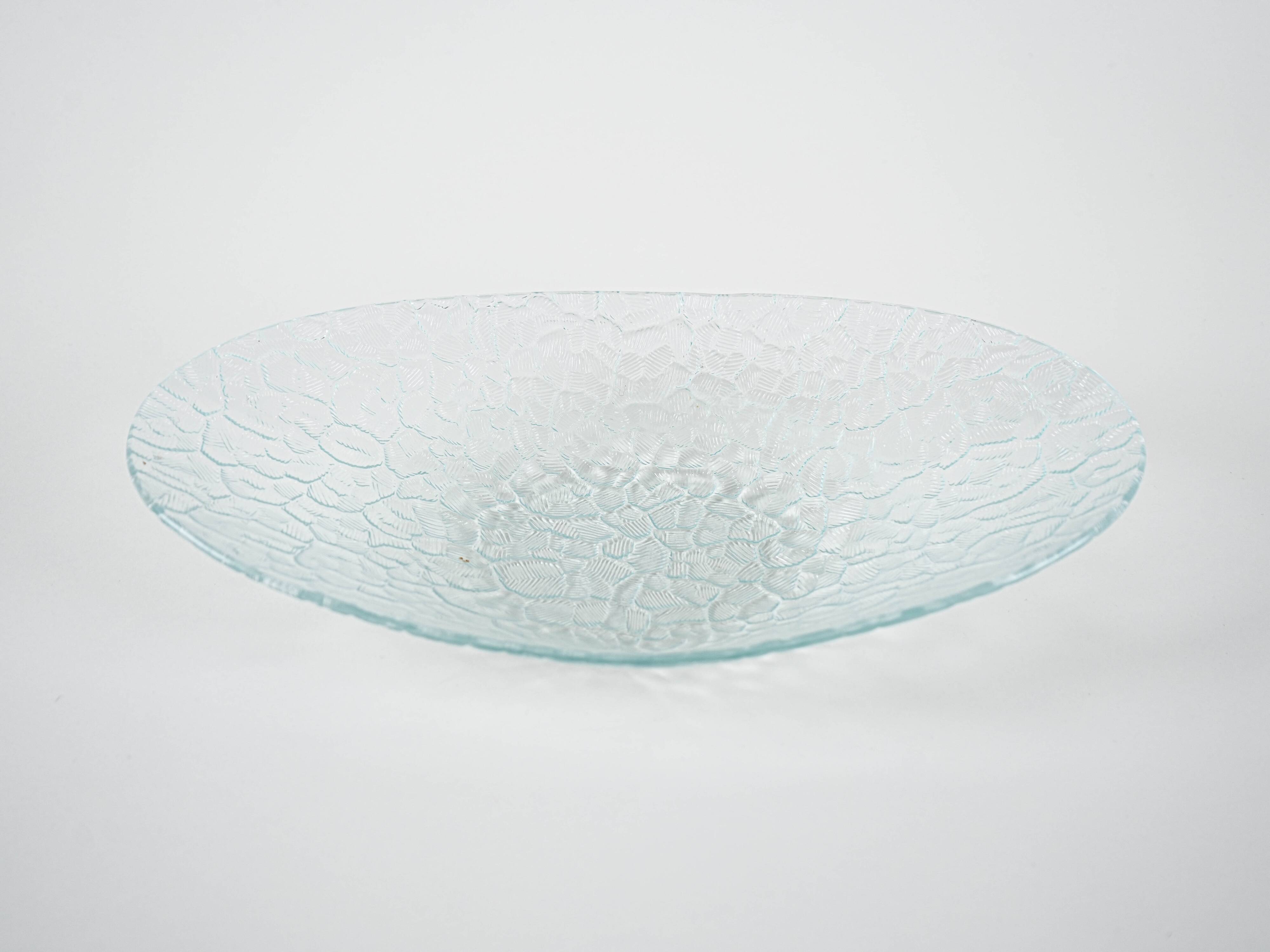 Glass serving dish, Danish design, 1970s, made in Denmark