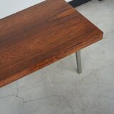 Coffee table, rosewood and chrome, 1960s
