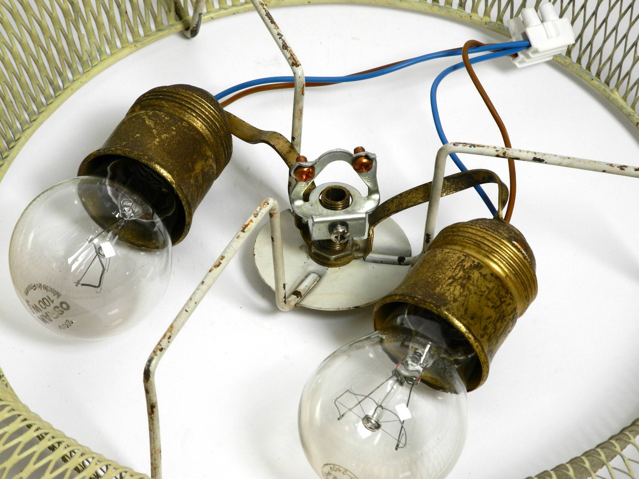 Mid Century ceiling lamp from ERCO made of expanded metal